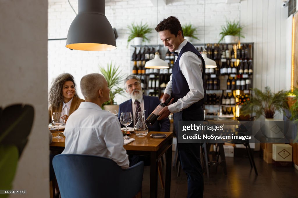 Business people at Luxury Business Dining restaurant