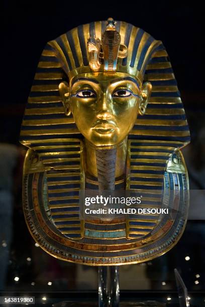 Picture taken on October 20, 2009 shows King Tutankhamun's golden mask displayed at the Egyptian museum in Cairo. DNA testing has unraveled some of...