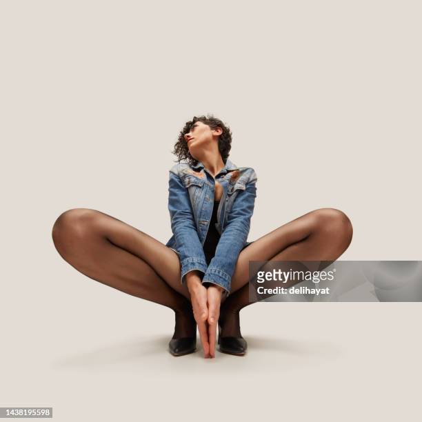 fashion model posing in studio - hand wide angle stock pictures, royalty-free photos & images