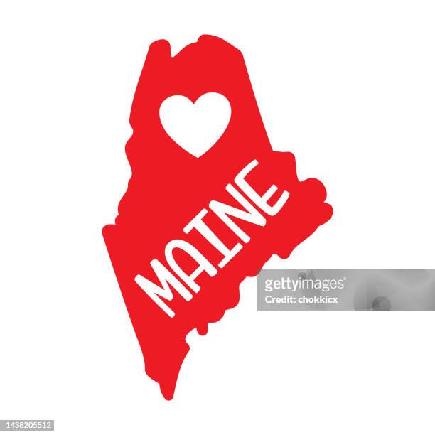 love home state maine - maine stock illustrations