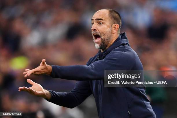 Igor Tudor, Head Coach of Marseille reacts during the UEFA Champions League group D match between Olympique Marseille and Tottenham Hotspur at Orange...