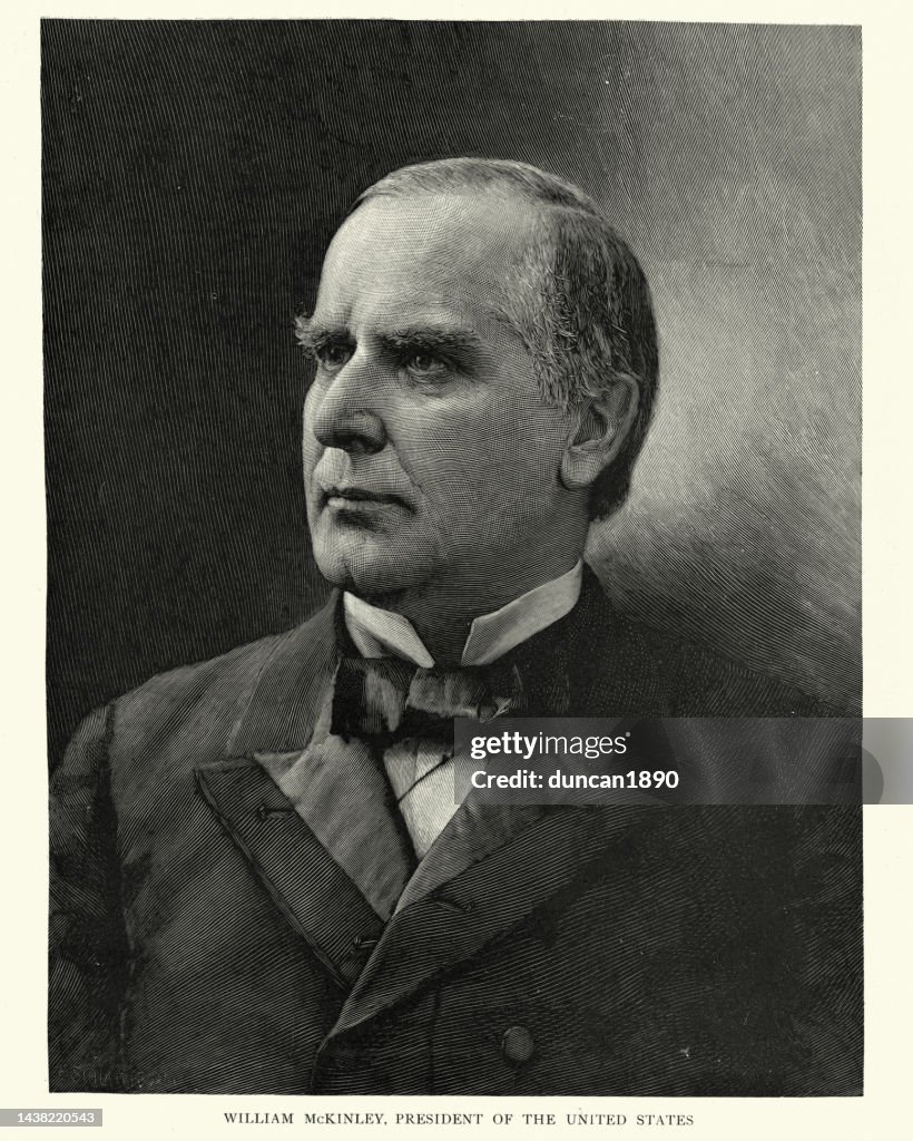William McKinley the 25th president of the United States, serving from 1897 until his assassination in 1901
