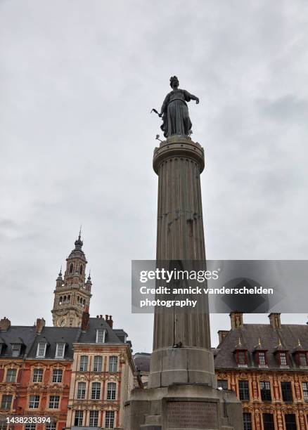 la colonne de la déesse in lille - lille photos et images de collection