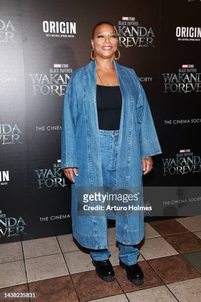 Queen Latifah attends Marvel Studio's "Black Panther: Wakanda Forever" New York Screening at AMC 34th Street on November 01, 2022 in New York City.