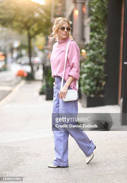 Sienna Miller seen on November 01, 2022 in New York City.