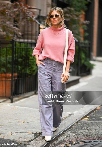 Sienna Miller seen on November 01, 2022 in New York City.