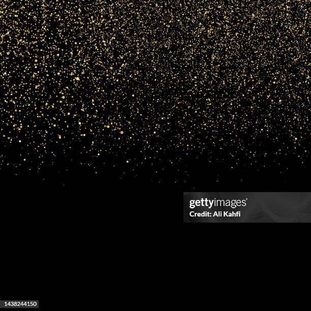 gold stars dots scatter texture confetti background - 閃光 幅插畫檔、美工圖案、卡通及圖標