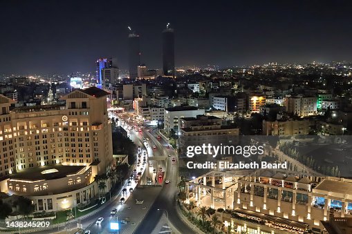 Night view of Amman's Fifth Circle Night view of Amman's Fifth Circle