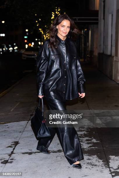 Katie Holmes is seen in Midtown on November 01, 2022 in New York City.