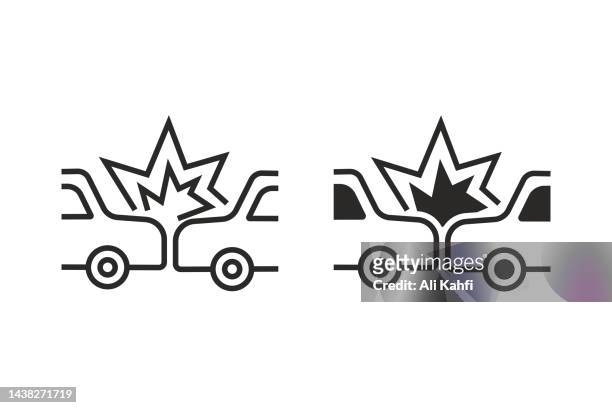 symbol für zwei autounfälle - auto unfall stock-grafiken, -clipart, -cartoons und -symbole