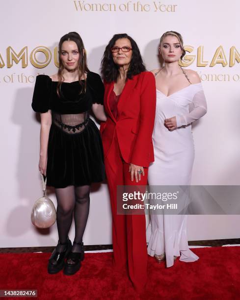 Jordan Hewson, Ali Hewson, and Eve Hewson attend the 2022 Glamour Women of the Year Awards at The Grill & The Pool Restaurants on November 01, 2022...