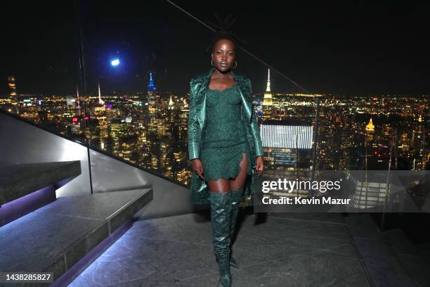 Lupita Nyong'o attends the Black Panther: Wakanda Forever NY New York premiere after-party at Peak Restaurant at Edge Hudson Yards on November 01,...