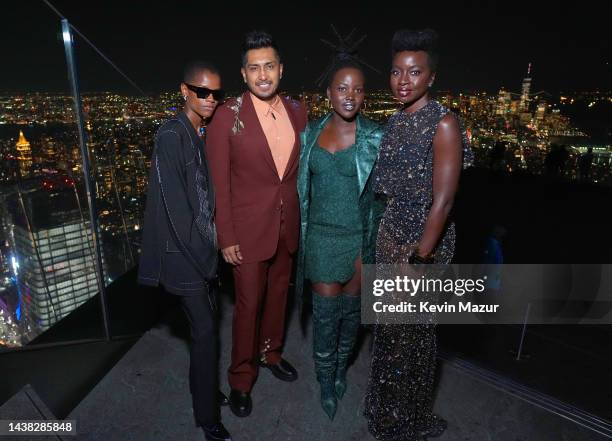 Letitia Wright, Tenoch Huerta Mejía, Lupita Nyong'o and Danai Gurira attend the Black Panther: Wakanda Forever NY New York premiere after-party at...