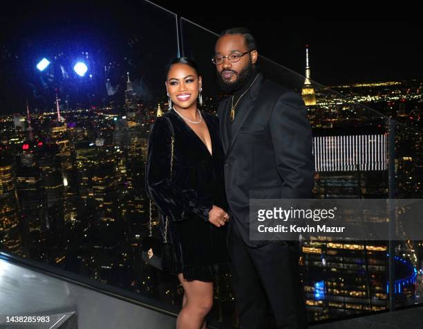 Zinzi Evans and Ryan Coogler attend the Black Panther: Wakanda Forever NY New York premiere after-party at Peak Restaurant at Edge Hudson Yards on...