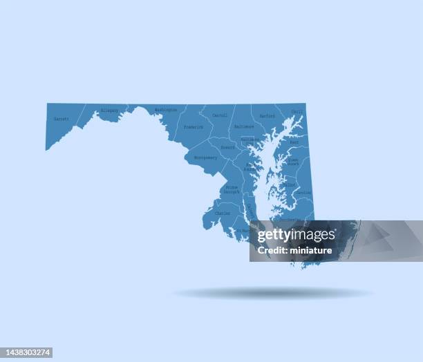 illustrations, cliparts, dessins animés et icônes de carte du maryland - maryland