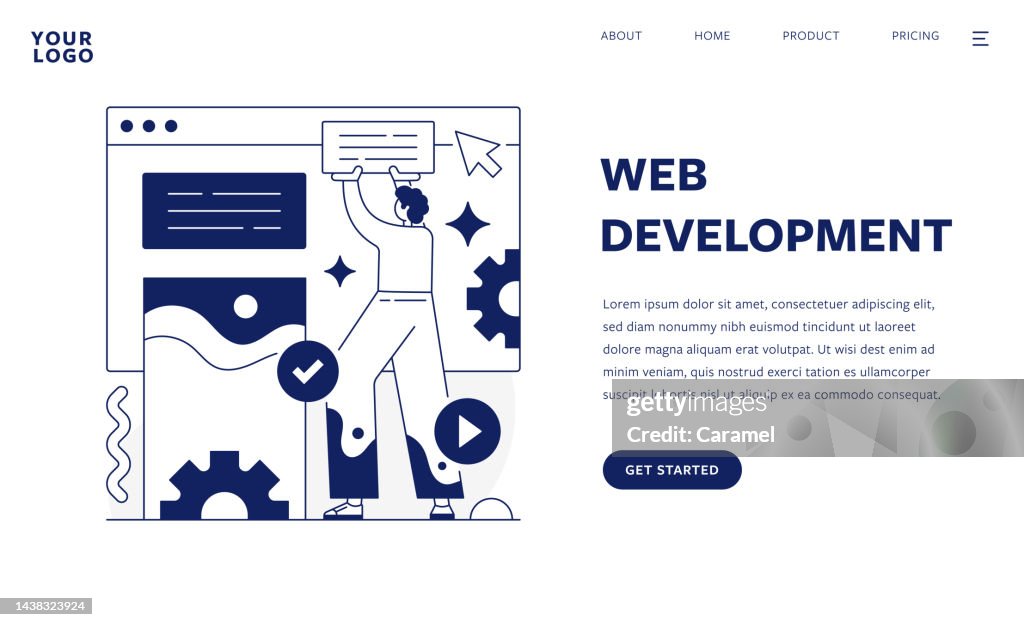 Web Development Flat Design Illustration Template For Web And Mobile ...