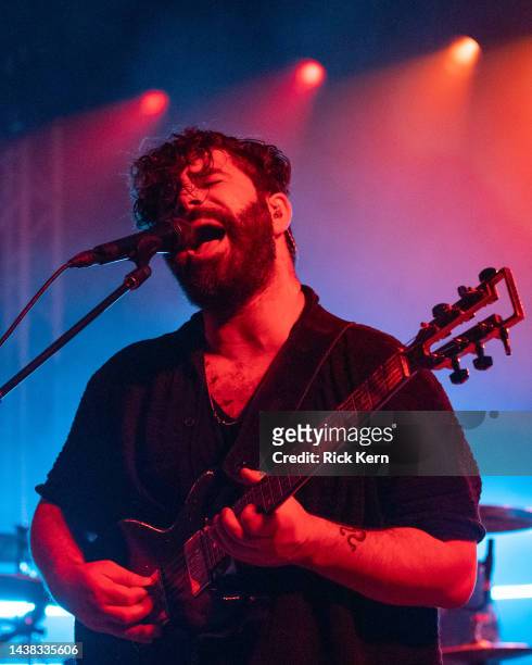 Yannis Philippakis of Foals performs in concert during the "Life Is Yours Tour" at Stubb's Waller Creek Amphitheater on November 01, 2022 in Austin,...