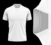 classic jersey mockup on white and black background