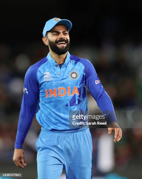 Virat Kohli of India during the ICC Men's T20 World Cup match between India and Bangladesh at Adelaide Oval on November 02, 2022 in Adelaide,...
