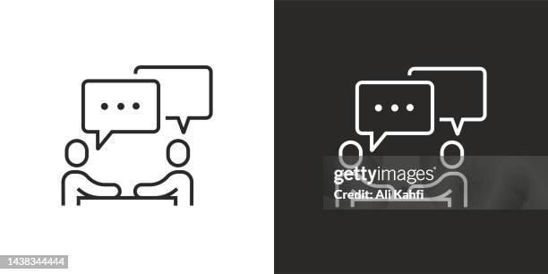 talk icon - two people icon stock illustrations