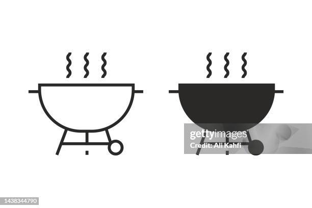 barbeque icon - picnic icon stock illustrations