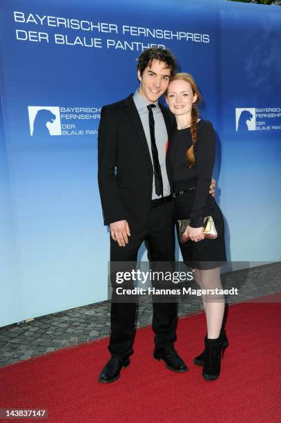 Franois Goeske and Janina Stopper attend the 'Bayerischer Fernsehpreis 2012' at the Prinzregententheater on May 4, 2012 in Munich, Germany.