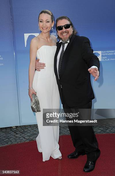 Lisa Marie Potthoff and Armin Rohde arrive to the 'Bayerischer Fernsehpreis 2012' at the Prinzregententheater on May 4, 2012 in Munich, Germany.
