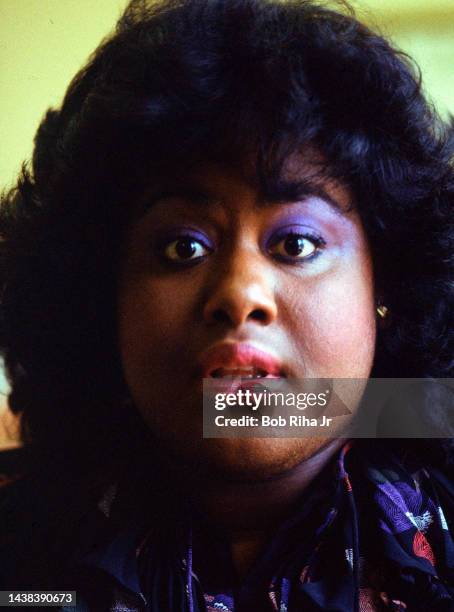 Actress Jennifer Holliday at publicists office, August 24, 1983 in Los Angeles, California.