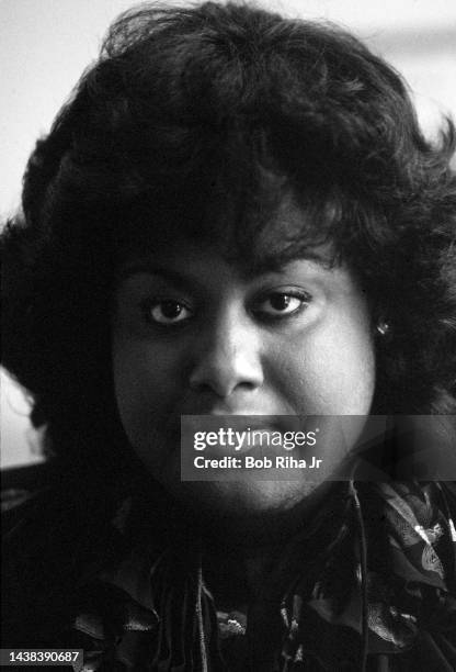 Actress Jennifer Holliday at publicists office, August 24, 1983 in Los Angeles, California.