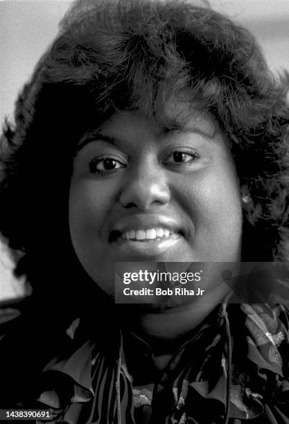 Actress Jennifer Holliday at publicists office, August 24, 1983 in Los Angeles, California.