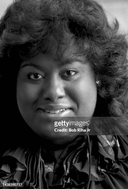 Actress Jennifer Holliday at publicists office, August 24, 1983 in Los Angeles, California.