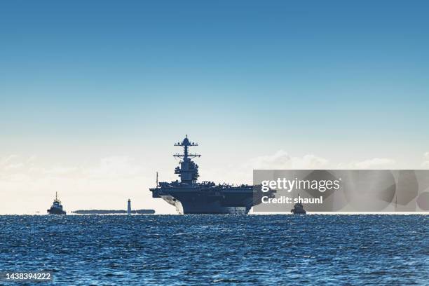 navy aircraft carrier - navy ships stock pictures, royalty-free photos & images