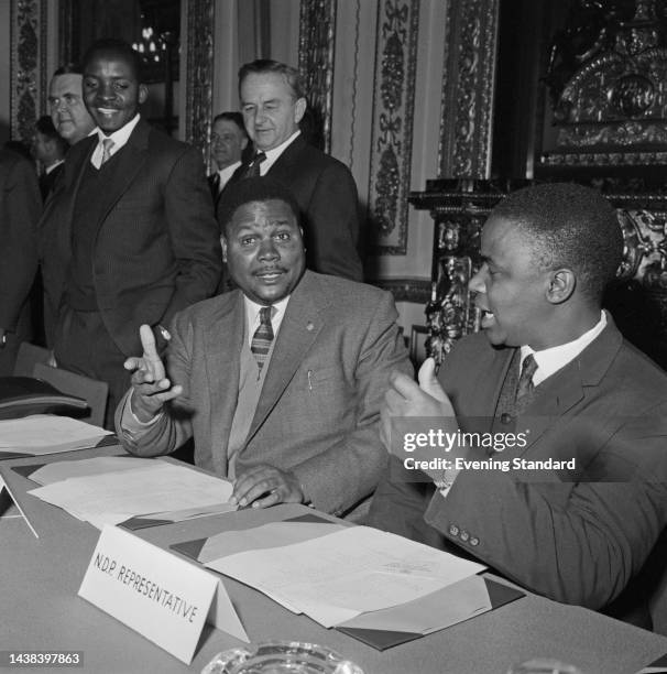 African delegate Joshua Nkomo at the Constitutional Review Conference on Rhodesia and Nyasaland at Lancaster House in London on December 15th, 1960....