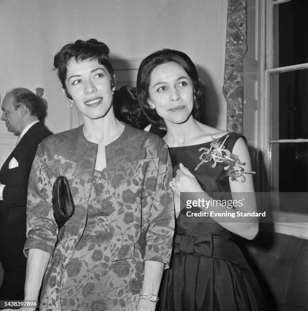 American ballerinas and sisters Marjorie Tallchief and Maria Tallchief at a party on December 14th, 1960.