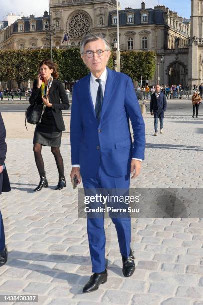 Philippe Douste-Blazy attends the National tribute ceremony for artist Pierre Soulages at the Cour Carree at The Louvre Museum on November 02, 2022...