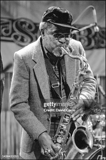 Roland Alphonso of The Skatalites performing at SOB's, Hudson Street, NYC 5 November 1992.