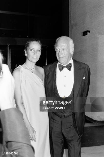 Margie Schmitz and Curd Jurgens attend an event in Monte Carlo, Monaco, on August 13, 1979.