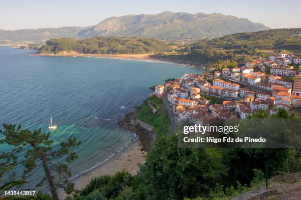lastres beautiful fishing village, asturias, spain. - principado de asturias fotografías e imágenes de stock