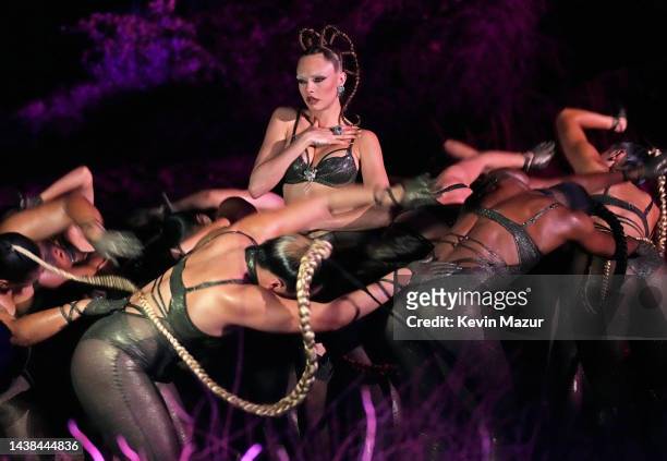 In this image released on November 2, Cara Delevingne is seen during Rihanna's Savage X Fenty Show Vol. 4 presented by Prime Video in Simi Valley,...