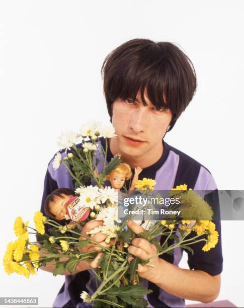 Portrait of Scottish Alternative and Rock musician Bobby Gillespie, of the group Primal Scream, August 1990.