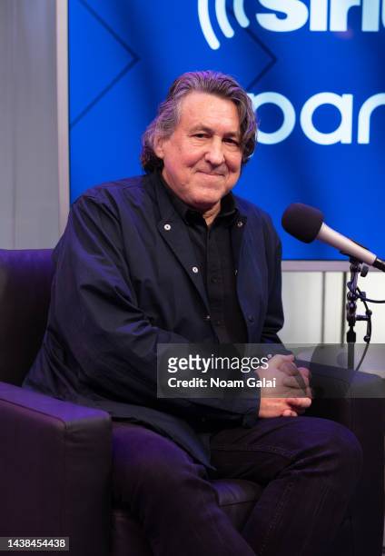 Cameron Crowe visits SiriusXM 'Stars' with Julia Cunningham and Jess Cagle at the SiriusXM Studios on November 02, 2022 in New York City.