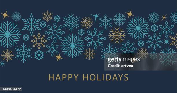 stockillustraties, clipart, cartoons en iconen met christmas snowflake card - national holiday