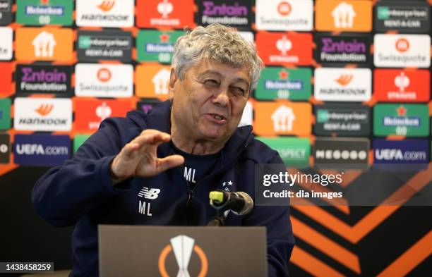 Dynamo Kiev team coach Mircea Lucescu in a statement at the press conference on November 2, 2022 in Krakow, Poland.