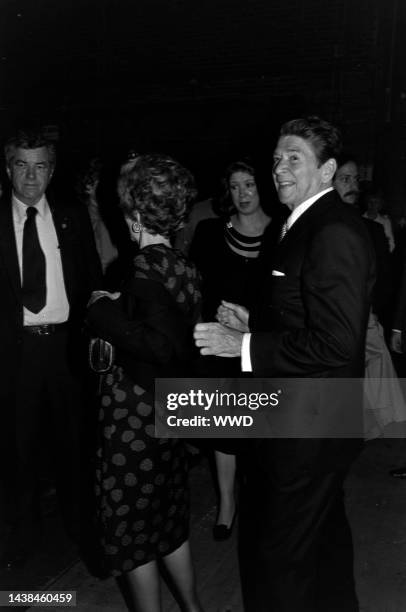 Nancy Reagan , Kasey McCoy , and Ronald Reagan attend an event at Lisner Auditorium, on the campus of George Washington University, in Washington,...
