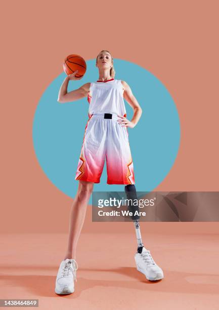 portrait of basketball player - fitness or vitality or sport and women stock pictures, royalty-free photos & images