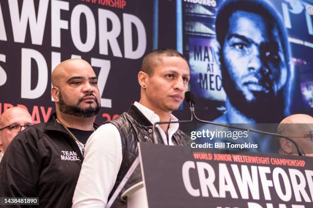 April 4: Jonathan Maicelo during boxing press conference on April 4th, 2017 in New York City.