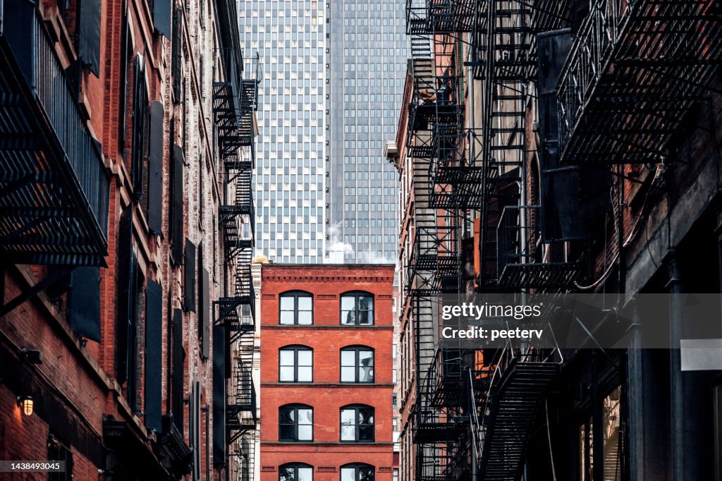 Nueva York - callejón en el distrito de Tribeca