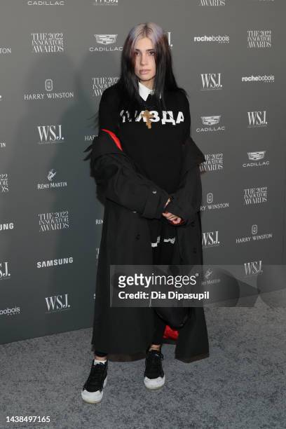 Nadya Tolokonnikova attends the WSJ. Magazine 2022 Innovator Awards at Museum of Modern Art on November 02, 2022 in New York City.