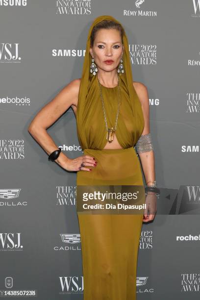 Kate Moss attends the WSJ. Magazine 2022 Innovator Awards at Museum of Modern Art on November 02, 2022 in New York City.