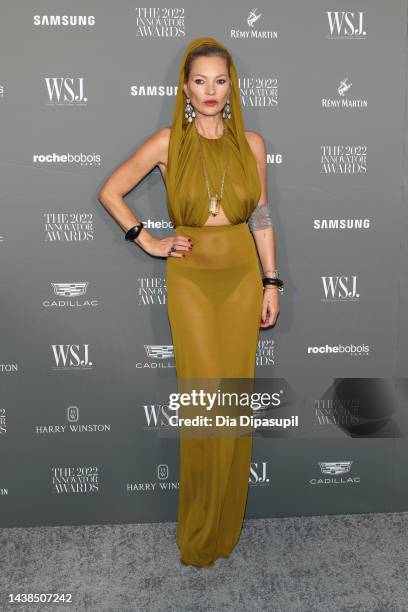 Kate Moss attends the WSJ. Magazine 2022 Innovator Awards at Museum of Modern Art on November 02, 2022 in New York City.